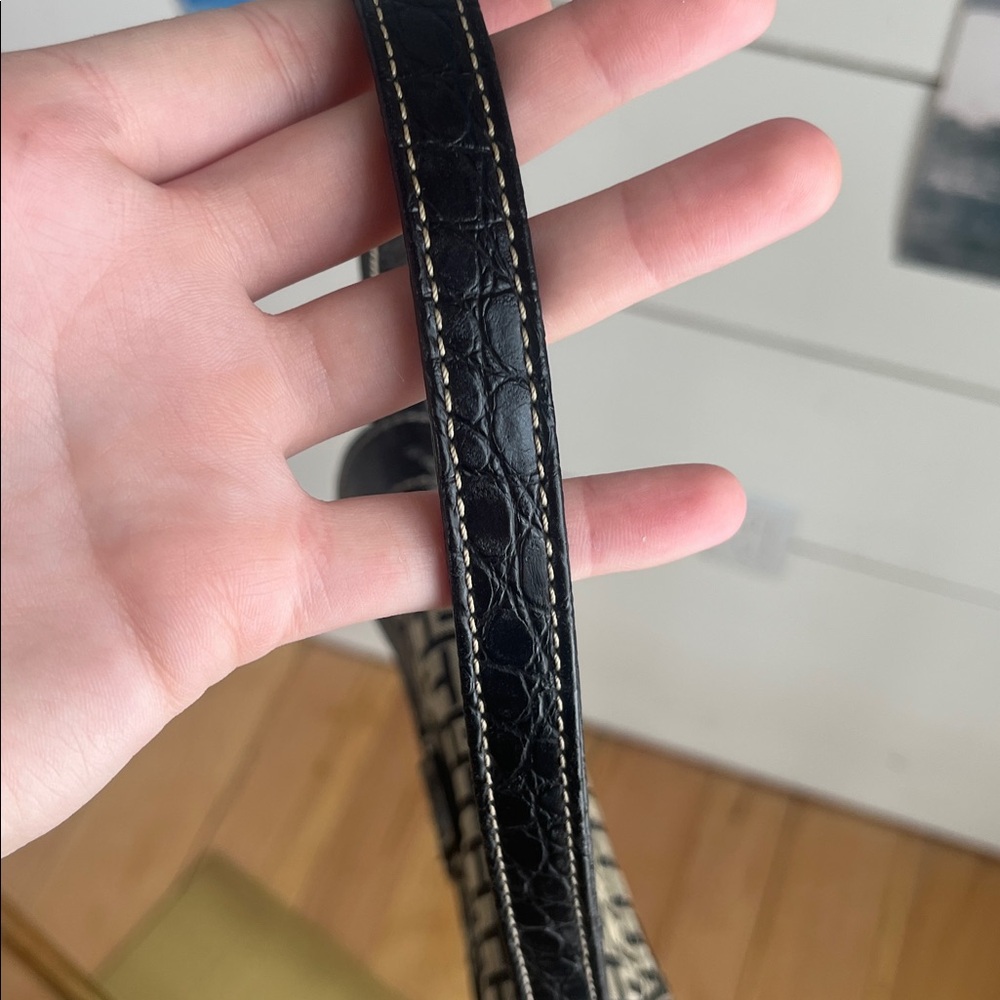 Tommy Hilfiger Woven Monogram Canvas Shoulder Bag with Black Trim - Picture 6 of 15